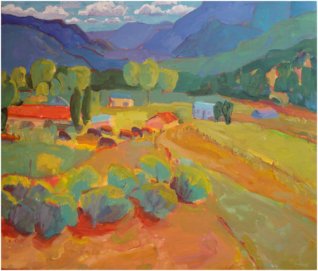 Peaceful Valley with Cows