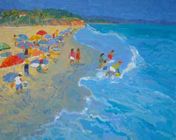Blue Sky Beach with Yellow Pail