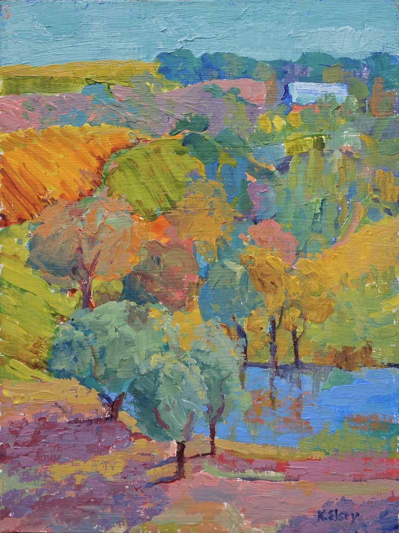 Vineyard paintings, Sonoma vineyard paintings Autumn Color Chalk Hill Winery Healdsburg