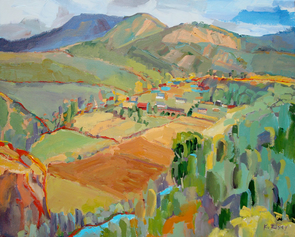 Kathleen Elsey Painting Workshop Elsey Workshop Southwest New Mexico Paintings Valdez in the Hondo Valley