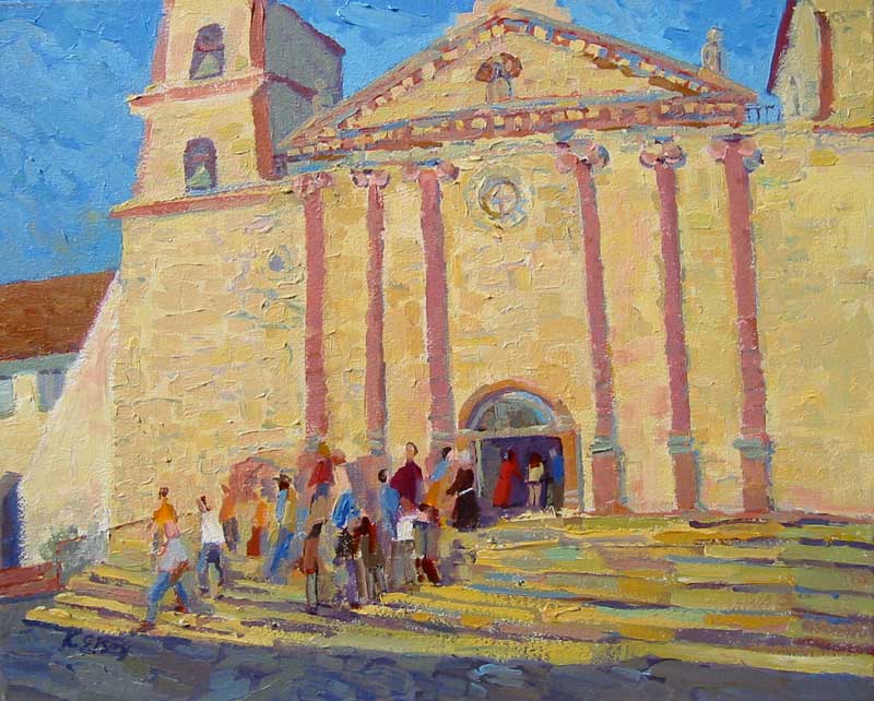 Santa Barbara Paintings Mission Santa Barbara Morning Mass