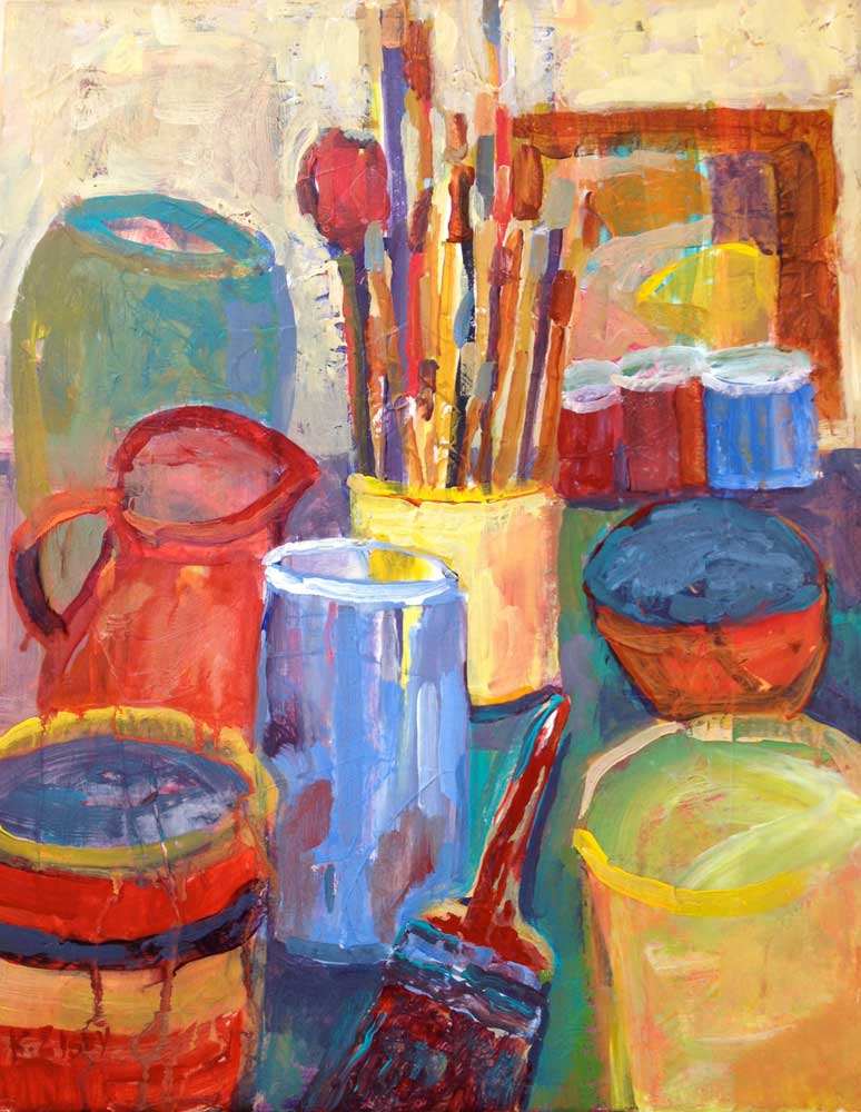 Kathleen Elsey workshop paintings Studio Santa Barbara Artist