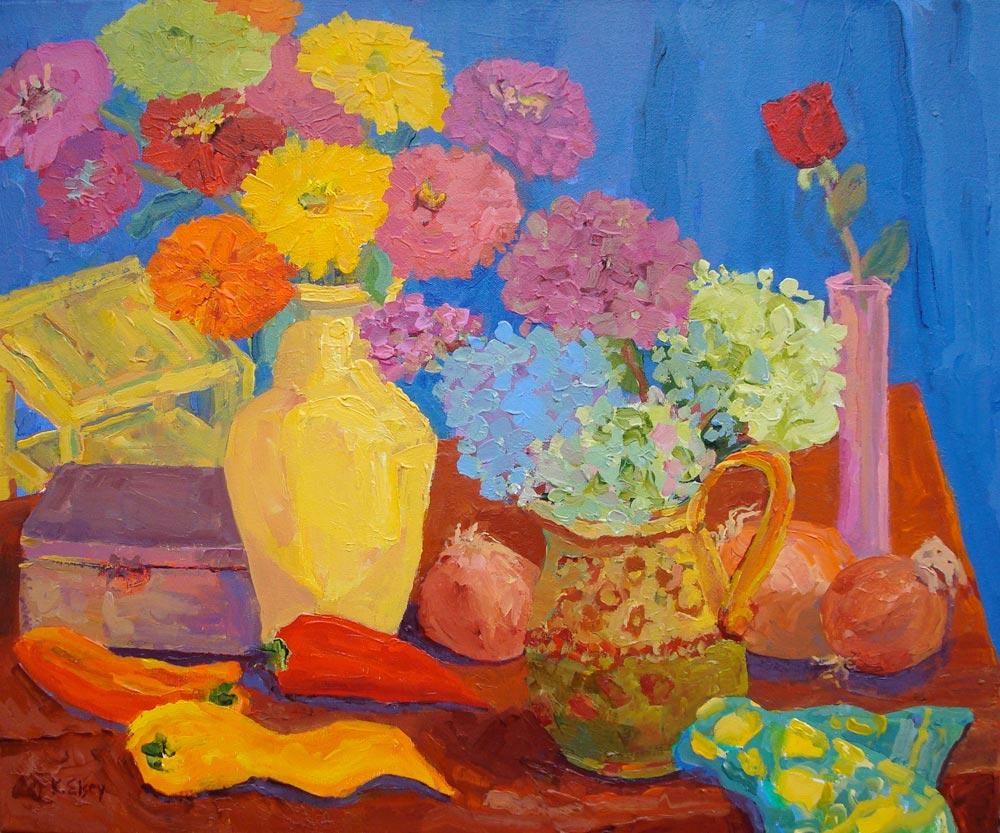 Kathleen Elsey Painting Workshop Red Rose with Everything