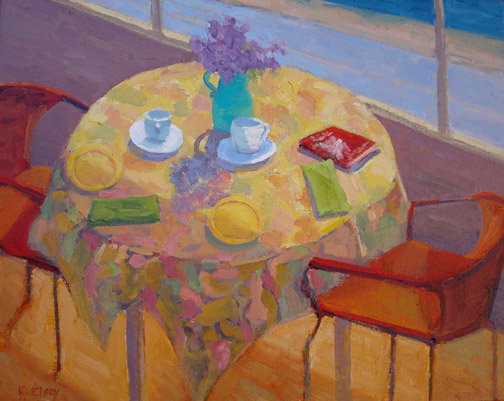 Kathleen Elsey Painting Workshop Santa Barbara paintings, California painting workshops Beach Breakfast