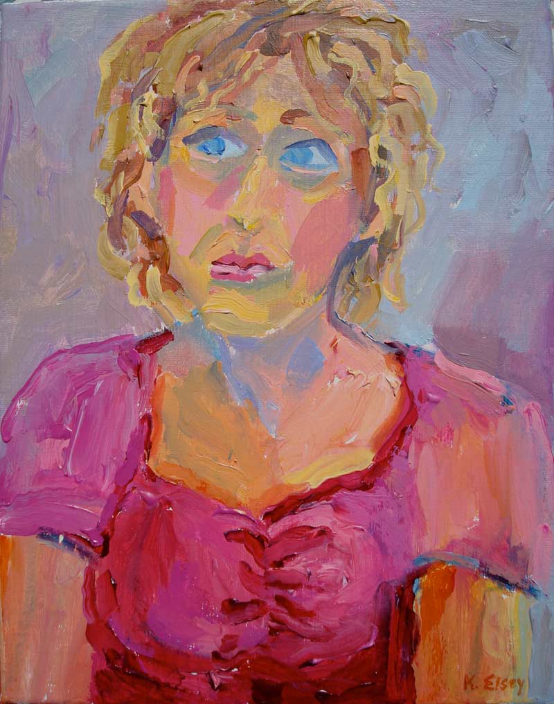 Kathleen Elsey Self Portrait Pink Blouse