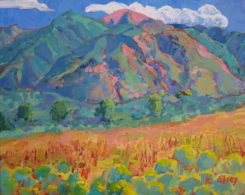 Kathleen Elsey painting workshop plein air New MexicoTaos Mountain Morning