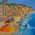 Colorful Happy Hendry's Beach Painting Santa Barbara