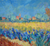 Kathleen Elsey Painting Iris after Van Gogh
