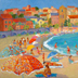 Beach with Umbrellas