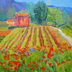 Kathleen Elsey Painting Old Farmhouse iwth Poppies