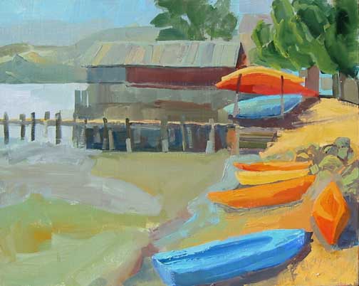 Boat House with Kayaks
