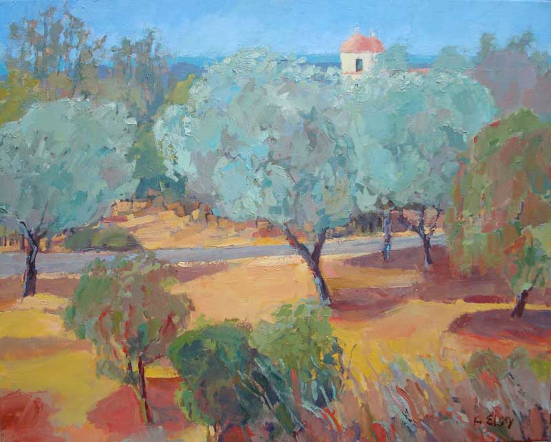 Kathleen Elsey Painting Artist Mission Santa Barbara