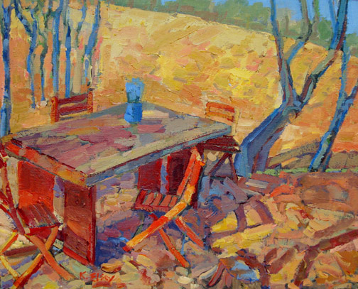 Table in the Oak Grove