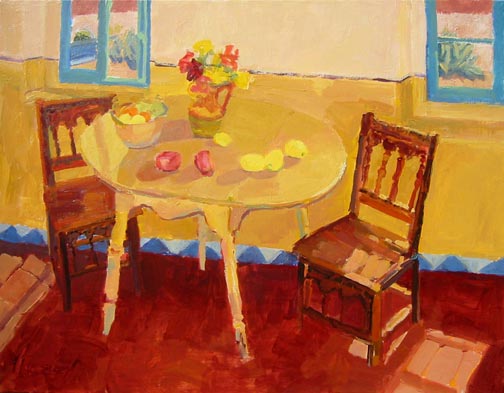 Casa del Herrero Santa Barbara paintings The Kitchen