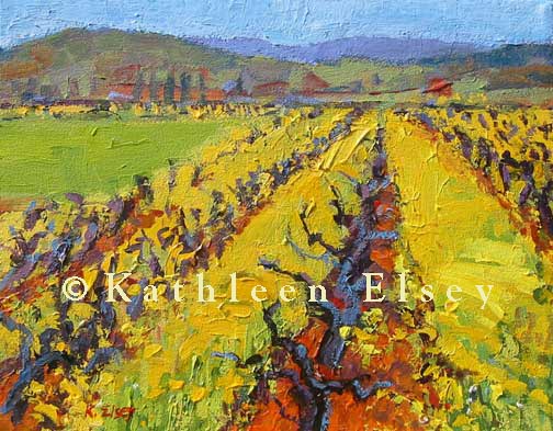 Kathleen Elsey paintings The Yellow Vineyard