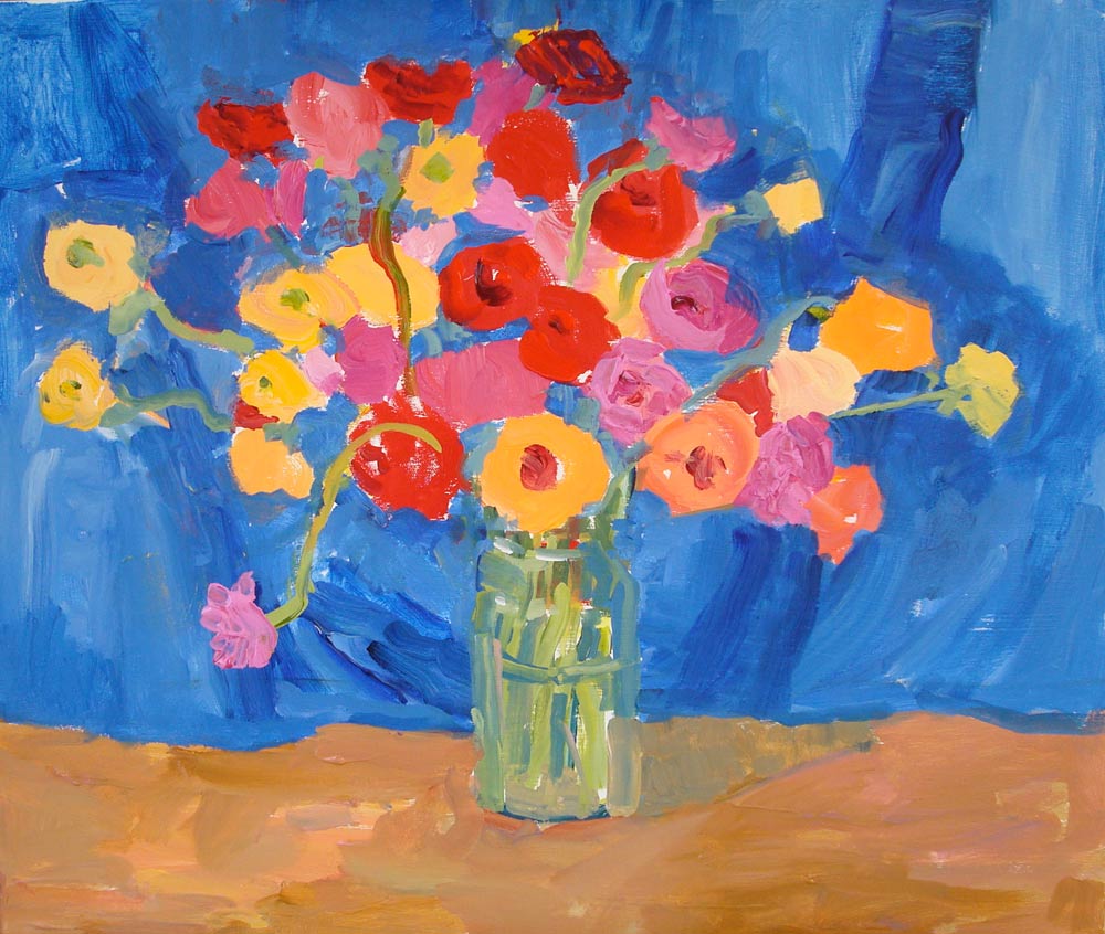 Kathleen Elsey Painting Workshop  Bouquet Ranunculus