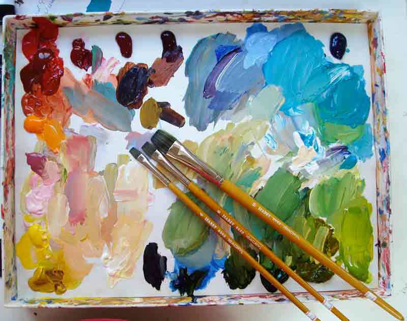 Kathleen Elsey Painting Workshop  brushes